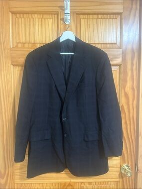 Corbin Size Large Navy Blue Vintage 90s Y2K Sport Coat